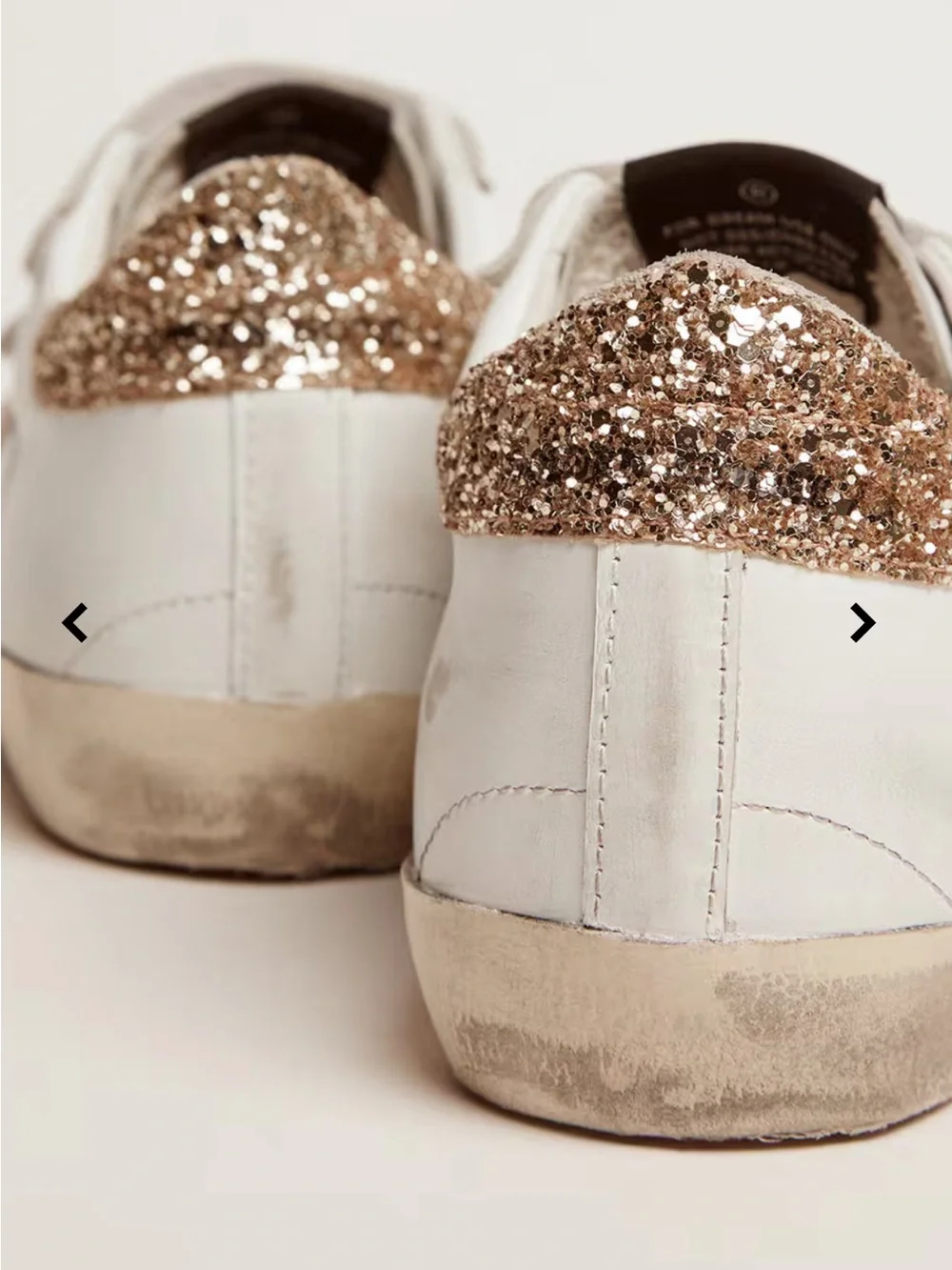 Women's Old School with gold star in laminated leather - Picture 4 of 4